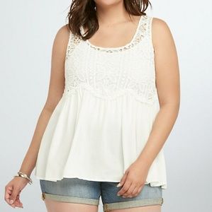Crochet Gauze Tank Top Torrid size 4